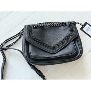 DKNY Black Pebbled Leather Chain Crossbody Bag – New with Tags